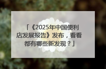 《2025年中国便利店发展报告》发布，看看都有哪些新发现？
