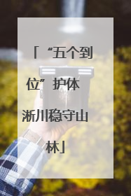 “五个到位”护体 淅川稳守山林
