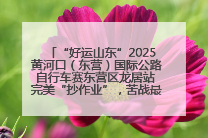 “好运山东”2025黄河口（东营）国际公路自行车赛东营区龙居站 完美“抄作业”，苦战最后时刻黄衫易主