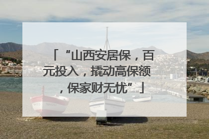 “山西安居保，百元投入，撬动高保额，保家财无忧”