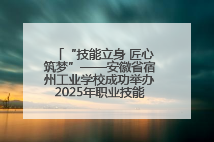 “技能立身 匠心筑梦”——安徽省宿州工业学校成功举办2025年职业技能活动周各项活动