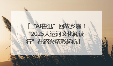 “AI鲁迅”回故乡啦！“2025大运河文化阅读行”在绍兴精彩起航