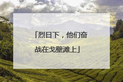 烈日下，他们奋战在戈壁滩上
