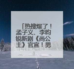 热搜爆了！孟子义、李昀锐新剧《尚公主》官宣！男方回应番位争议
