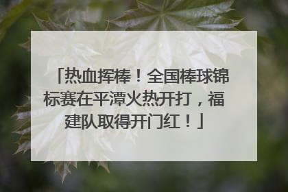 热血挥棒！全国棒球锦标赛在平潭火热开打，福建队取得开门红！