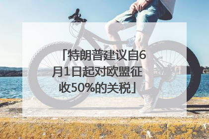 特朗普建议自6月1日起对欧盟征收50%的关税