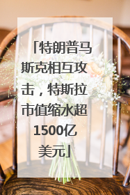 特朗普马斯克相互攻击，特斯拉市值缩水超1500亿美元