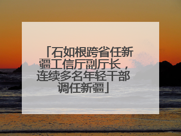 石如根跨省任新疆工信厅副厅长，连续多名年轻干部调任新疆