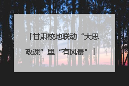 甘肃校地联动“大思政课”里“有风景”