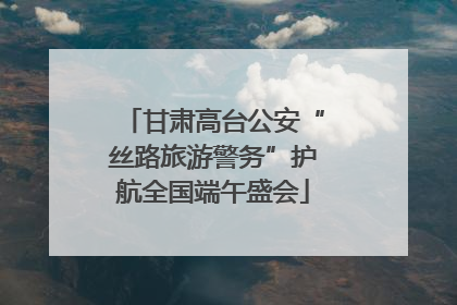 甘肃高台公安“丝路旅游警务”护航全国端午盛会