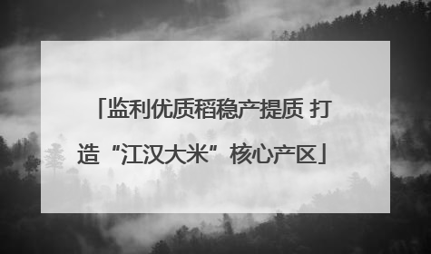 监利优质稻稳产提质 打造“江汉大米”核心产区