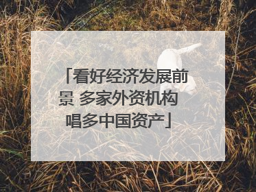 看好经济发展前景 多家外资机构唱多中国资产