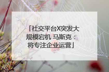 社交平台X突发大规模宕机 马斯克：将专注企业运营