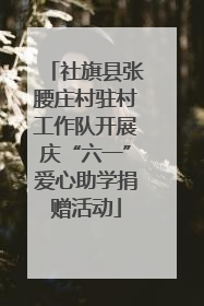 社旗县张腰庄村驻村工作队开展庆“六一”爱心助学捐赠活动