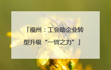 福州：工会助企业转型升级“一臂之力”