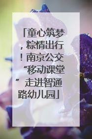 童心筑梦，粽情出行！南京公交“移动课堂”走进智通路幼儿园
