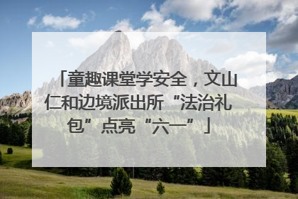 童趣课堂学安全，文山仁和边境派出所“法治礼包”点亮“六一”