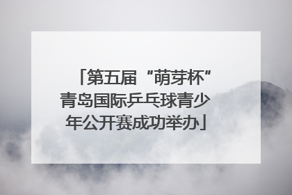 第五届“萌芽杯”青岛国际乒乓球青少年公开赛成功举办