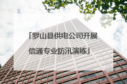 罗山县供电公司开展信通专业防汛演练