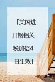美国进口钢铝关税加倍4日生效