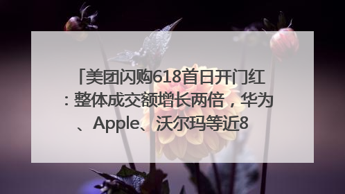 美团闪购618首日开门红：整体成交额增长两倍，华为、Apple、沃尔玛等近800个品牌翻倍增长