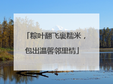 粽叶翻飞裹糯米，包出温馨邻里情