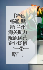 纾困 畅通 赋能 兰州海关助力陇原民营企业扬帆“一带一路”
