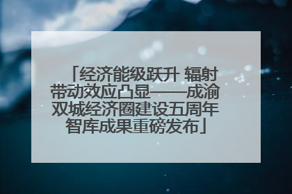 经济能级跃升 辐射带动效应凸显——成渝双城经济圈建设五周年智库成果重磅发布