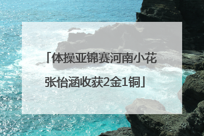 体操亚锦赛河南小花张怡涵收获2金1铜