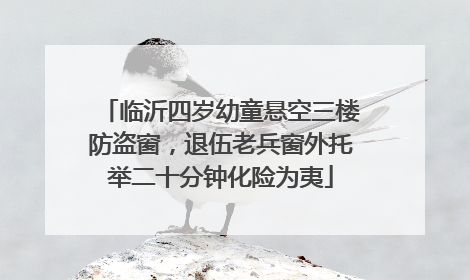 临沂四岁幼童悬空三楼防盗窗，退伍老兵窗外托举二十分钟化险为夷
