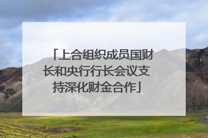 上合组织成员国财长和央行行长会议支持深化财金合作