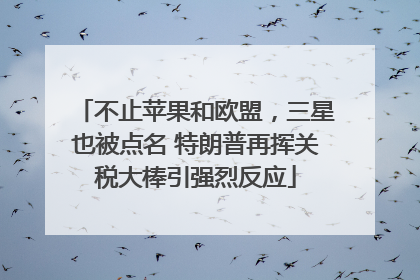 不止苹果和欧盟，三星也被点名 特朗普再挥关税大棒引强烈反应