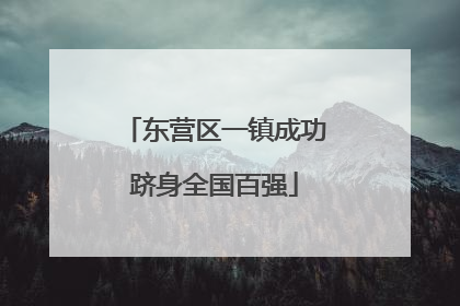 东营区一镇成功跻身全国百强