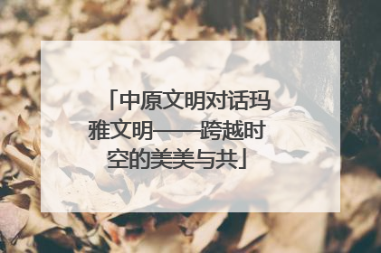 中原文明对话玛雅文明——跨越时空的美美与共