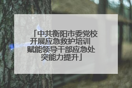 中共衡阳市委党校开展应急救护培训 赋能领导干部应急处突能力提升