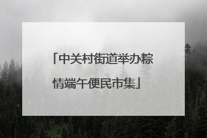中关村街道举办粽情端午便民市集