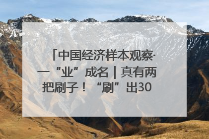 中国经济样本观察·一“业”成名｜真有两把刷子！“刷”出30亿级“颜值经济”