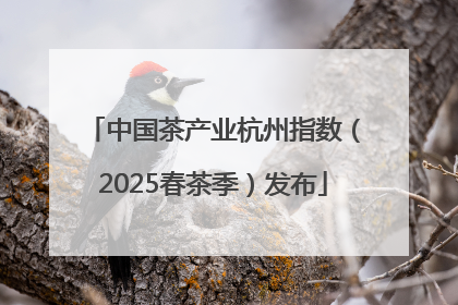 中国茶产业杭州指数（2025春茶季）发布