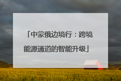 中蒙俄边境行：跨境能源通道的智能升级