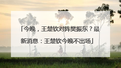 今晚，王楚钦对阵樊振东？最新消息：王楚钦今晚不出场