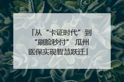 从“卡证时代”到“刷脸秒付” 瓜州医保实现智慧跃迁