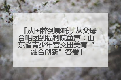 从国粹到哪吒，从父母合唱团到福利院童声：山东省青少年宫交出美育“融合创新”答卷