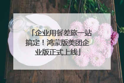 企业用餐差旅一站搞定！鸿蒙版美团企业版正式上线