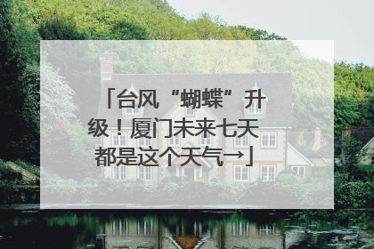 台风“蝴蝶”升级！厦门未来七天都是这个天气→