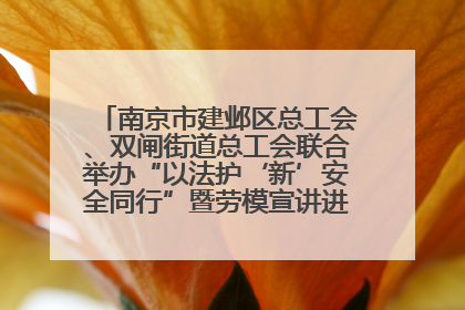 南京市建邺区总工会、双闸街道总工会联合举办“以法护‘新’安全同行”暨劳模宣讲进工地服务活动
