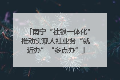 南宁“社银一体化”推动实现人社业务“就近办”“多点办”