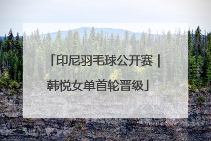 印尼羽毛球公开赛｜韩悦女单首轮晋级