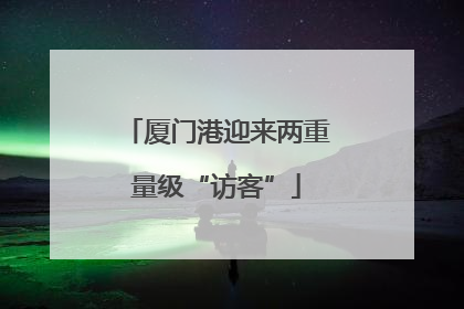 厦门港迎来两重量级“访客”
