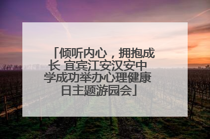 倾听内心，拥抱成长 宜宾江安汉安中学成功举办心理健康日主题游园会