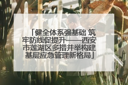 健全体系强基础 筑牢防线促提升——西安市莲湖区多措并举构建基层应急管理新格局